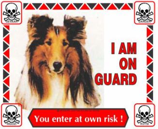 Various I'm On Guard Signs