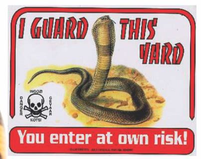 Various I'm On Guard Signs