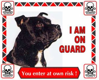 Various I'm On Guard Signs