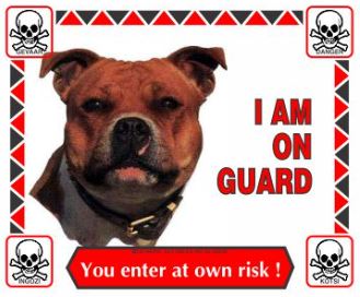 Various I'm On Guard Signs
