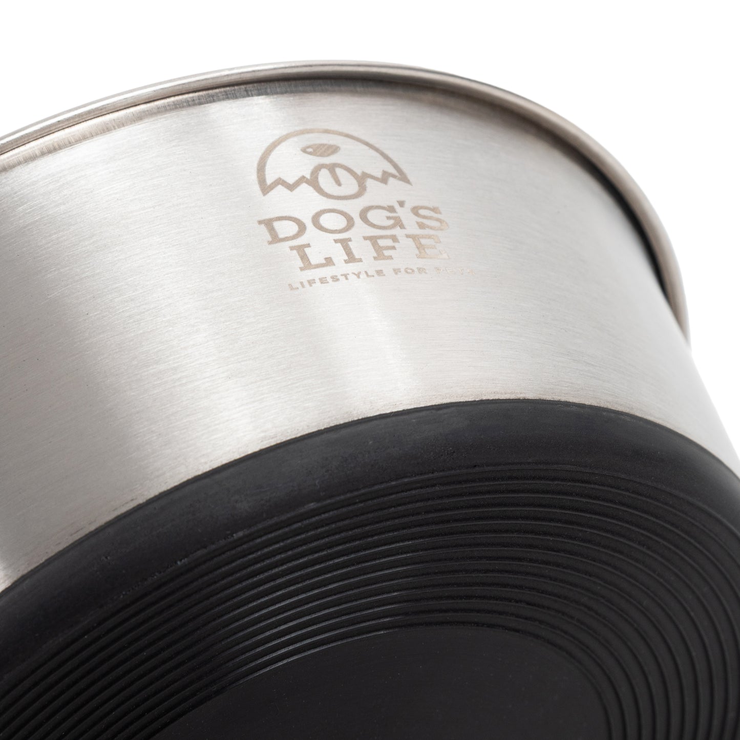 Dogs Life Fuel For Adventure Stainless Steel Bowls - Black
