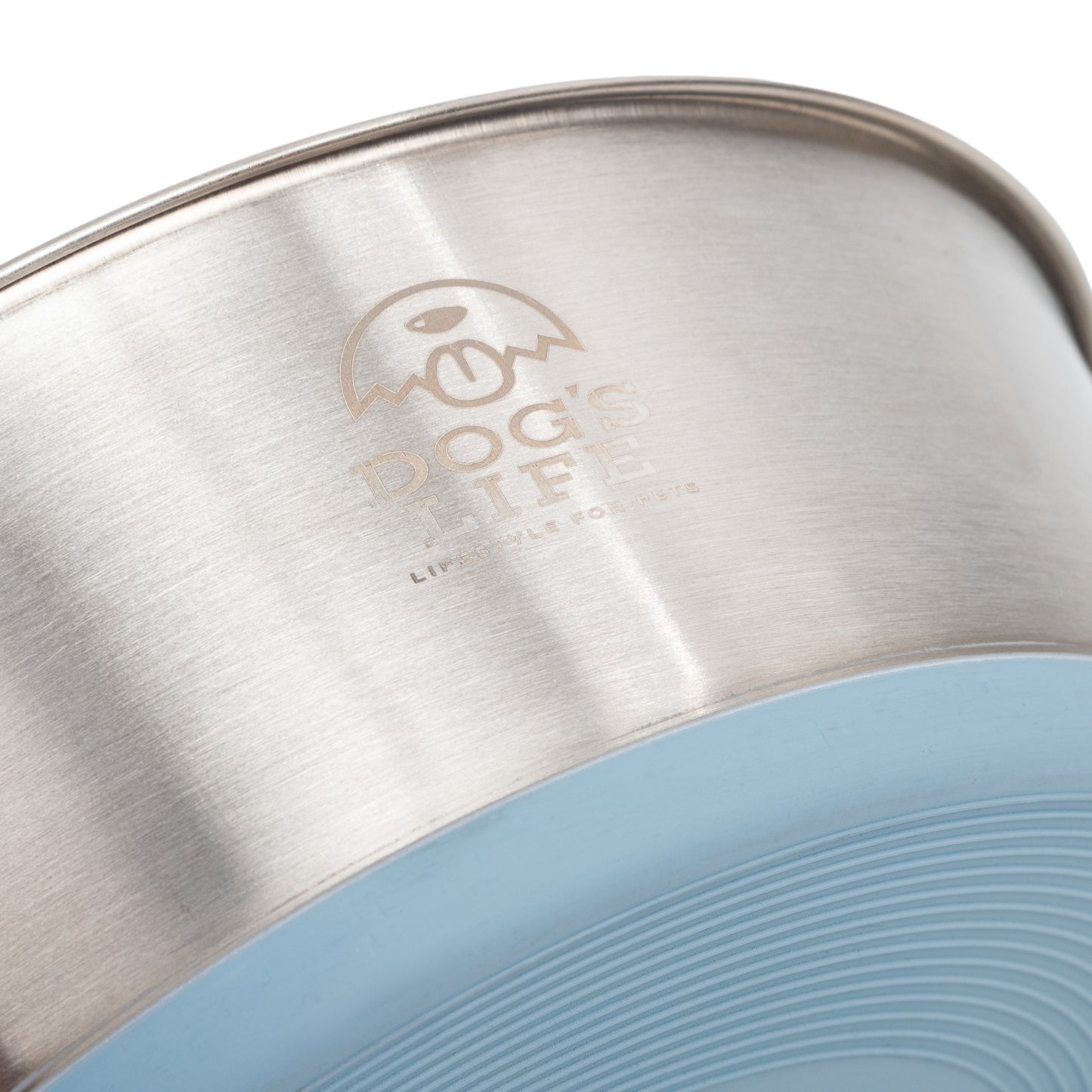 Dogs Life Fuel For Adventure Stainless Steel Bowls - Baby Blue