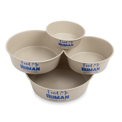 Dogs Life Feed Me Human Stainless Steel Bowls