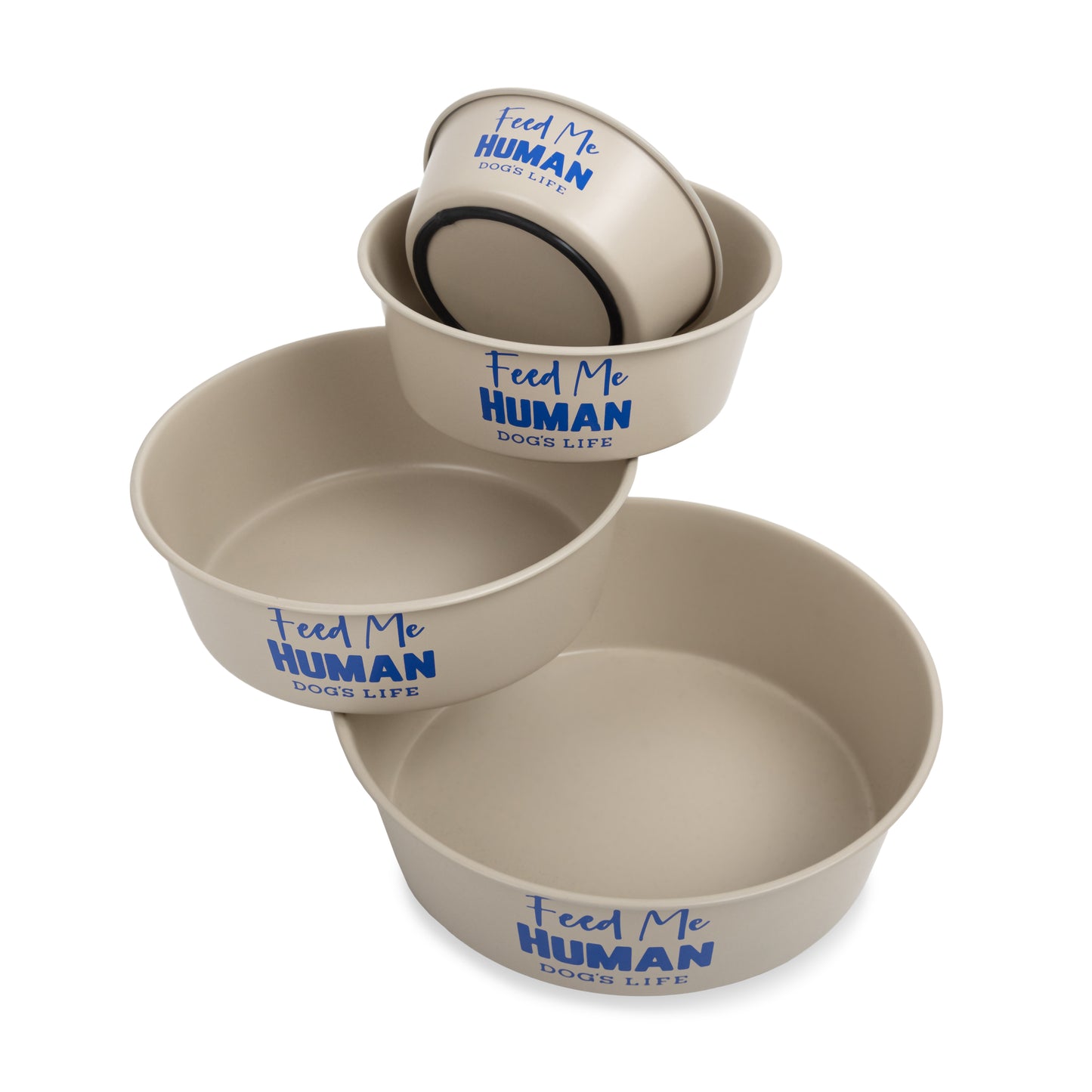 Dogs Life Feed Me Human Stainless Steel Bowls