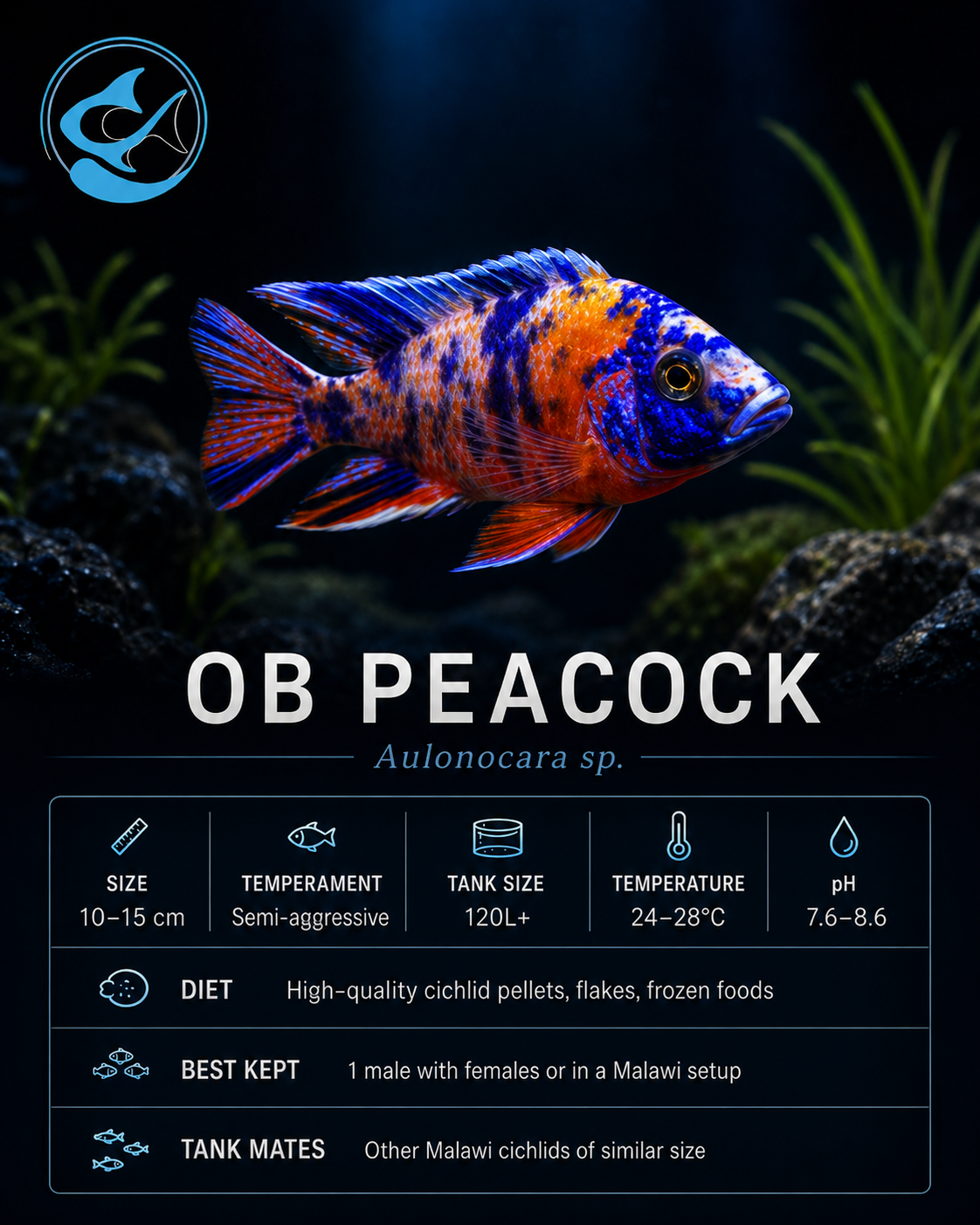 Cichlid-OB Peacock (50-60mm)