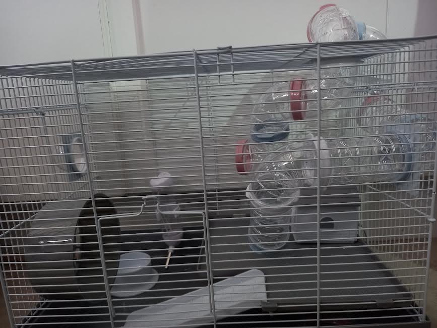 Hamster Wire cage Two Story With Tubes HAC570