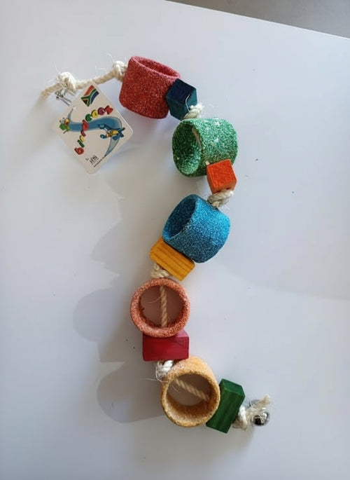 Akwa Tubes & Disc Parrot Toy