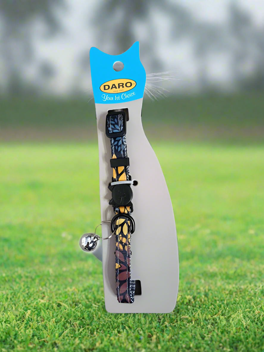 Daro Cat Collar - Gold Leaf Print