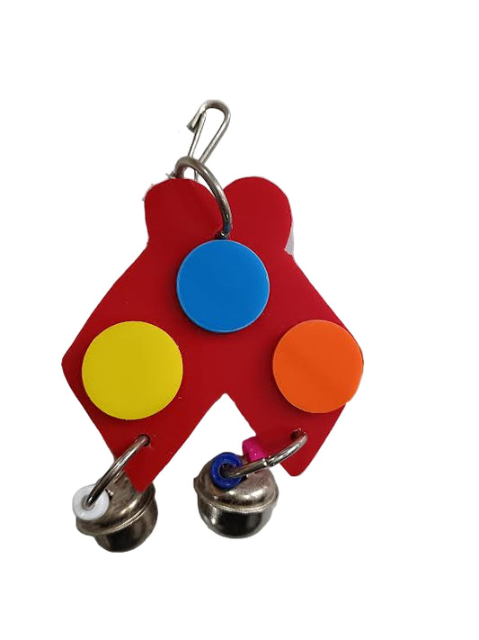 Polka Dot Plastic Bird Toy