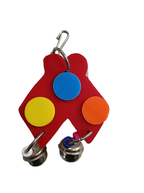 Polka Dot Plastic Bird Toy