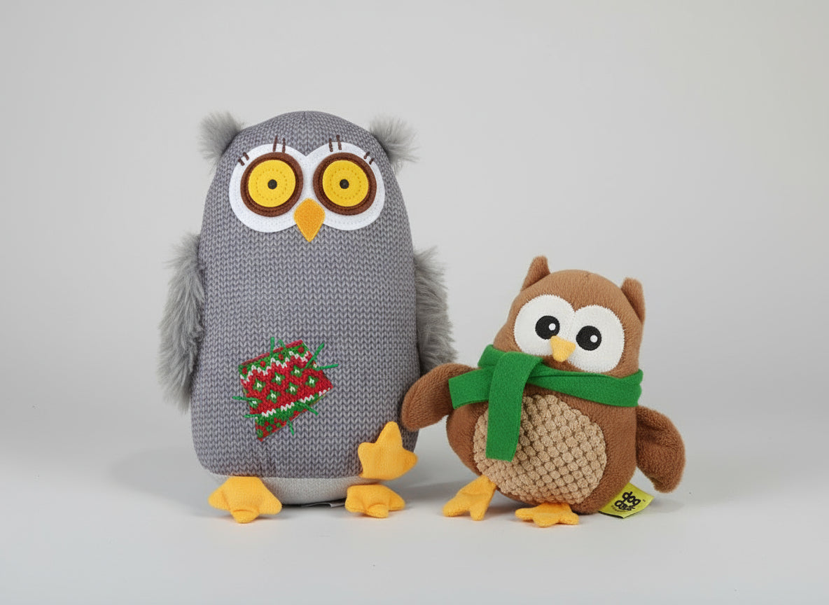 Dog's Life Owl With Squeaker Plush Toy