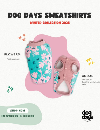 Dog Days Flowers Sweatshirt (Pink)