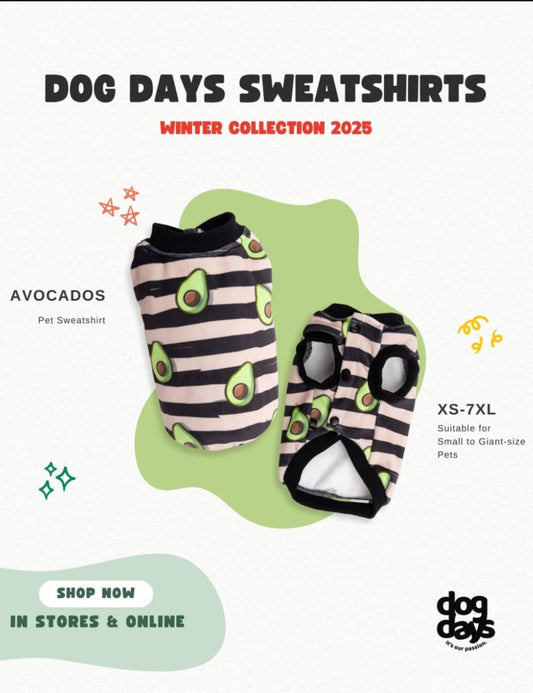 Dog Days Avocados Sweatshirt (Black)