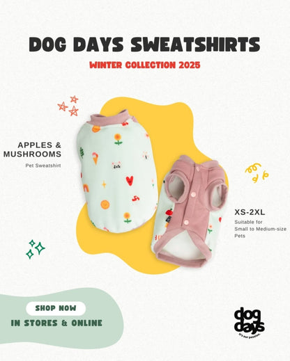 Dog Days Apples and Mushrooms Sweatshirt (Pink)