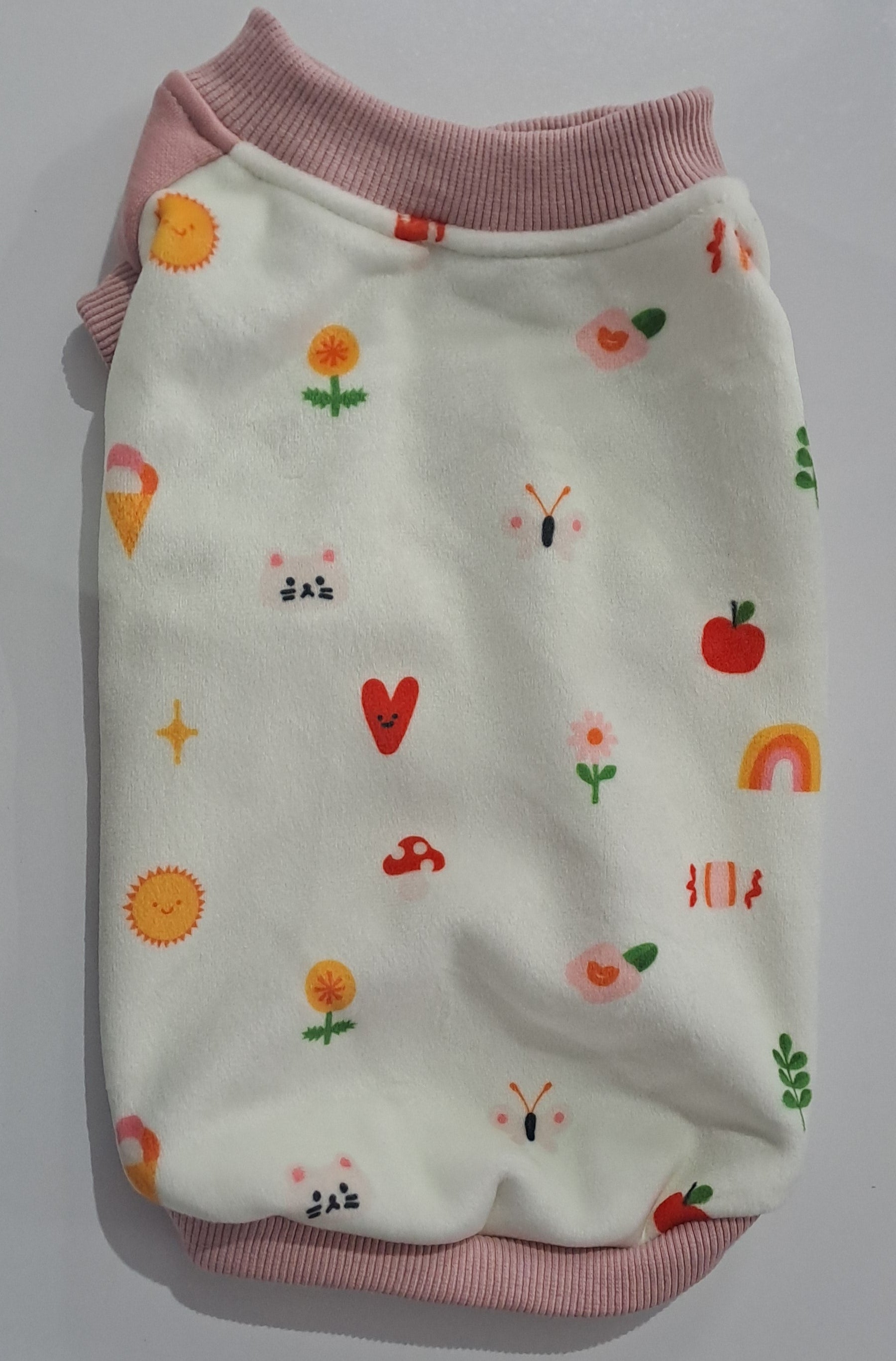Dog Days Apples and Mushrooms Sweatshirt (Pink)