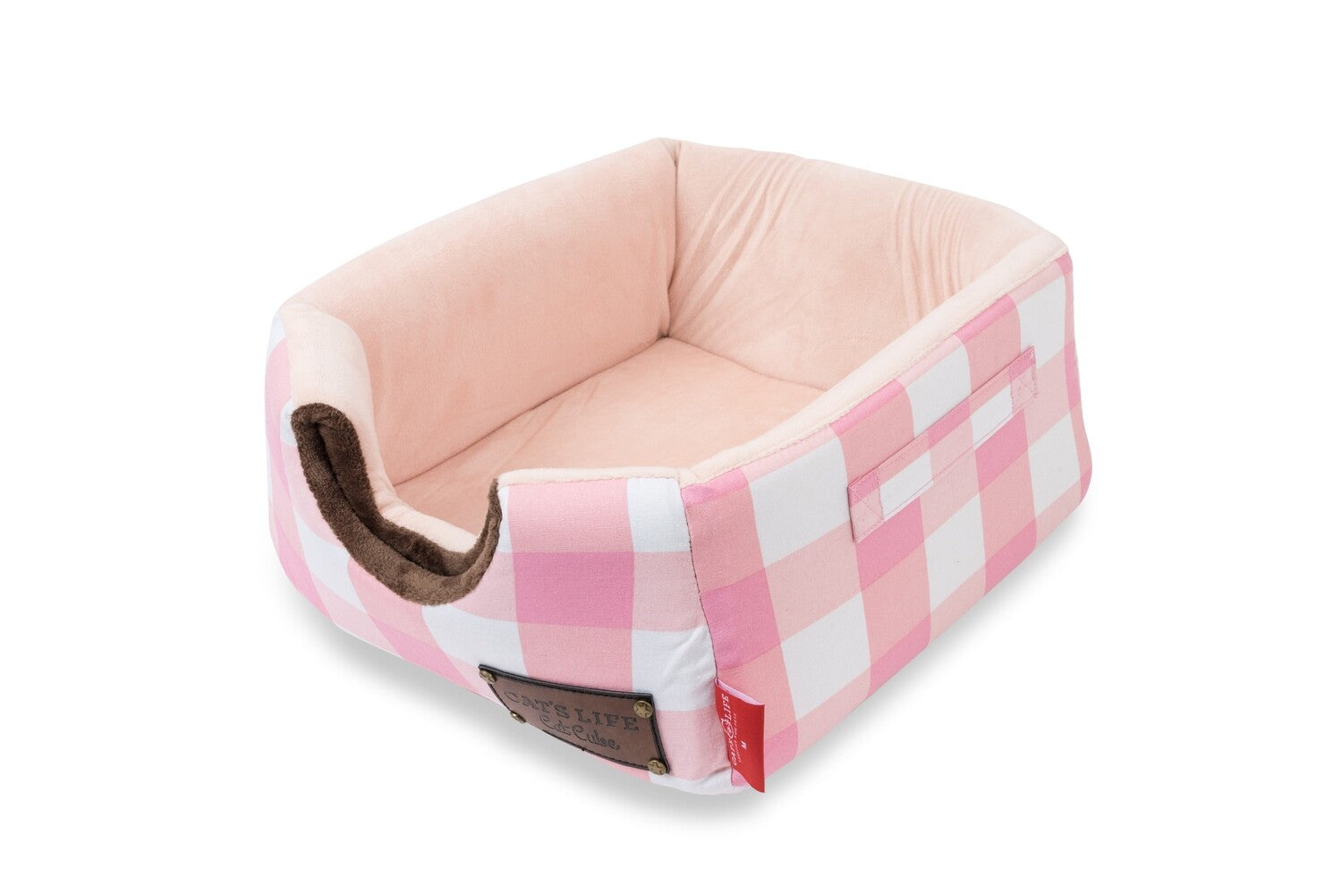 Cat's Life Cat Cube Checkered Pink