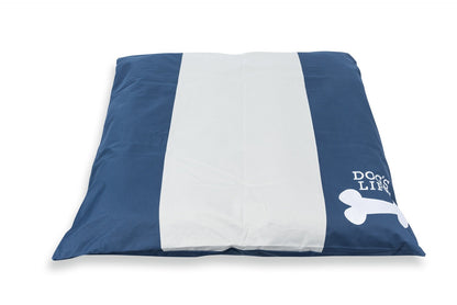 Dog's Life Squarebone Cushion Bed - Blue