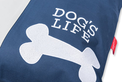Dog's Life Squarebone Cushion Bed - Blue