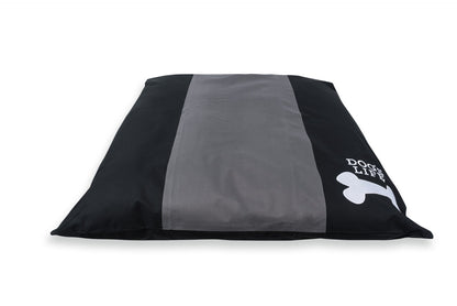Dog's Life Squarebone Cushion Bed - Black