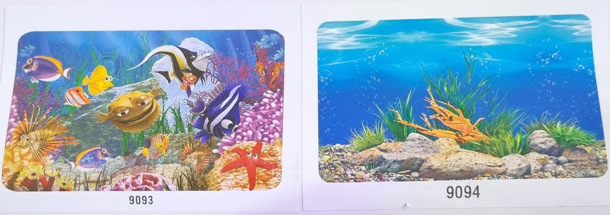 Seaview Crisp River/Coastal Hues 24-Inch Aquarium Background – Blue, Fits All Water Types