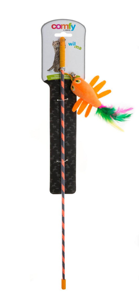 Comfy Wilma Worm Orange Cat Toy