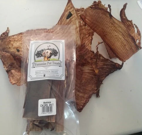 Yummies Pet Treats - Ostrich Chips 250g