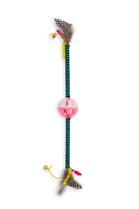 Cat Toy Double Ends Feather Wand - Blue