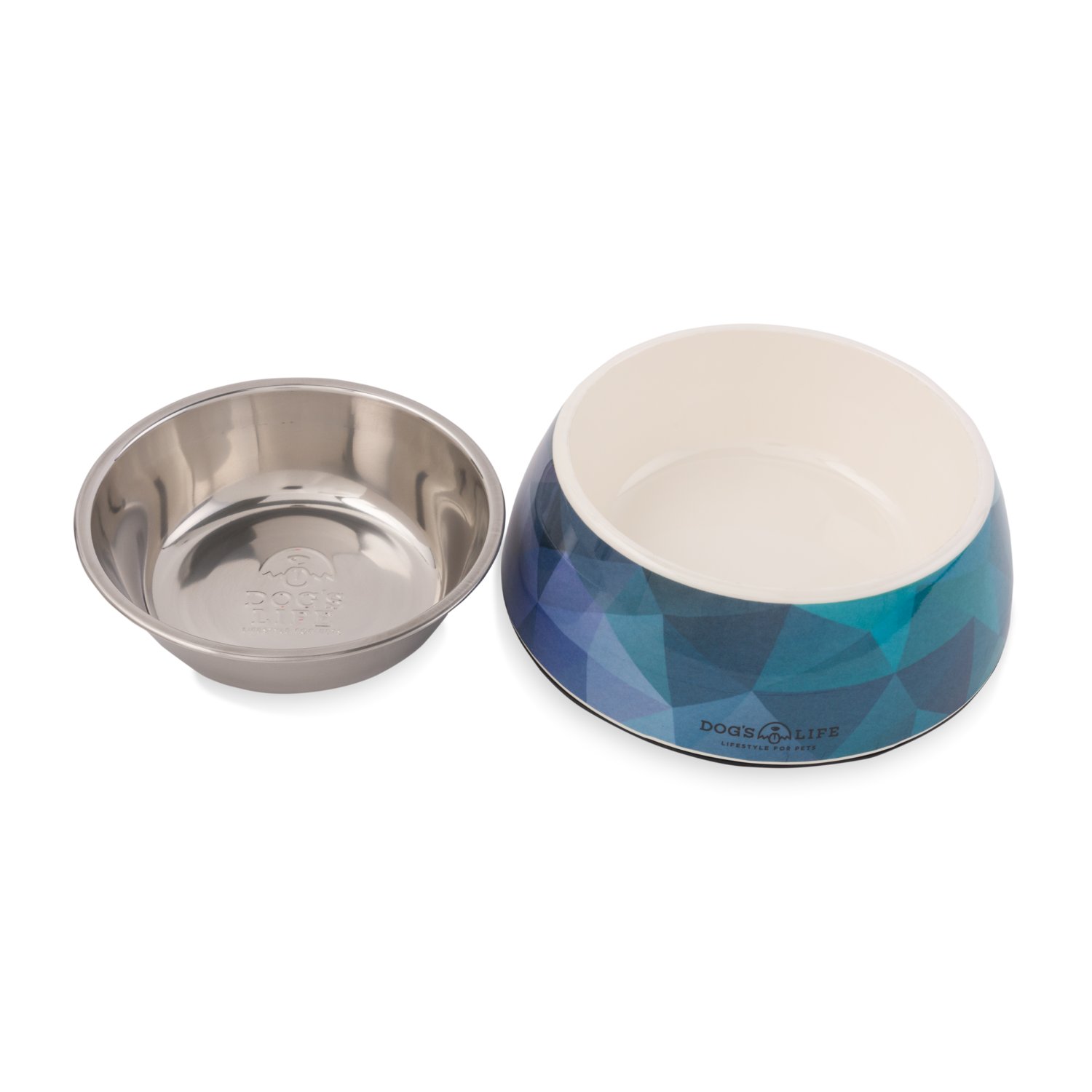 Dog's Life Melamine SS Bowls - Triangle Gradient