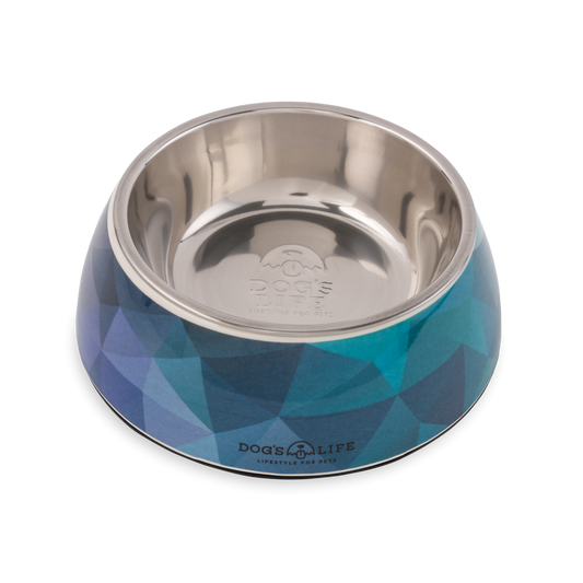 Dog's Life Melamine SS Bowl - Triangle Gradient Medium