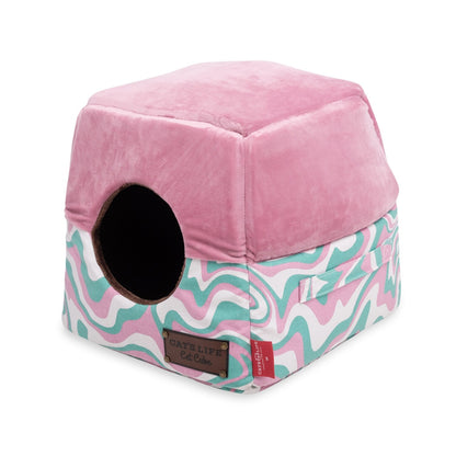 Cats Life Cat Cube Flowers& Leaves