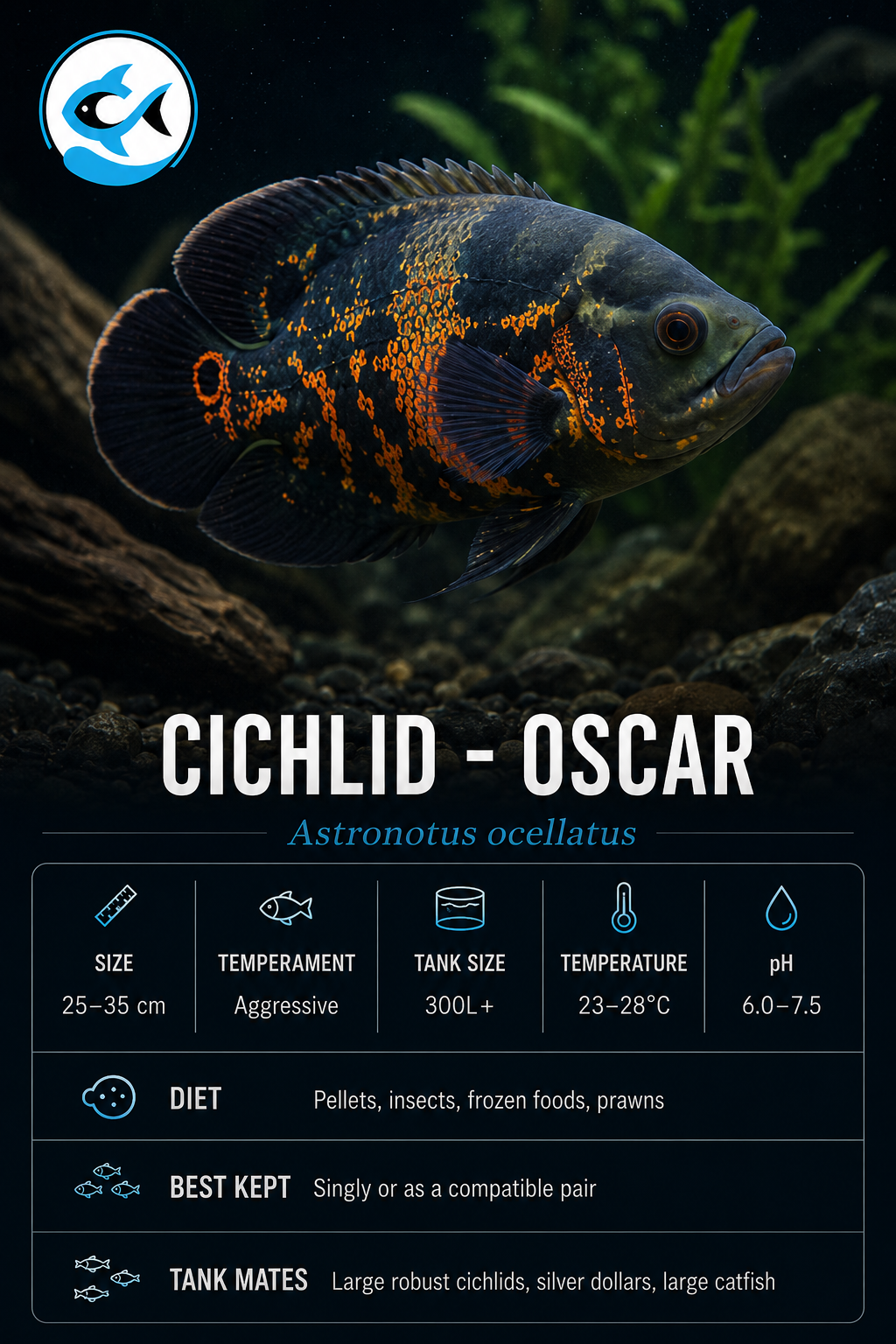 Cichlid-Oscar 60-80mm