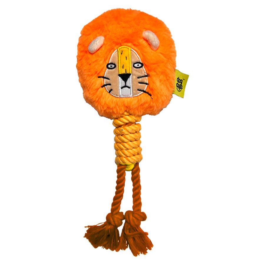 Dog Toy Lion with Rope Legs 30cm