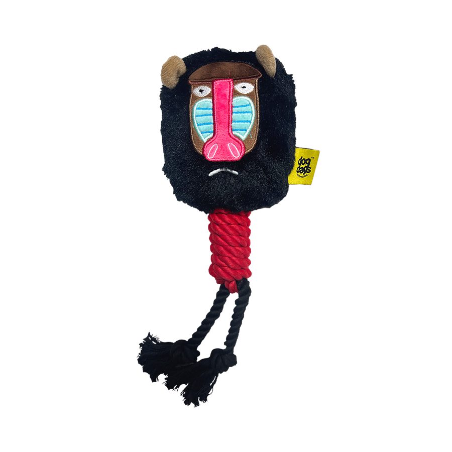 Dog Toy Baboon with Rope Legs 30cm
