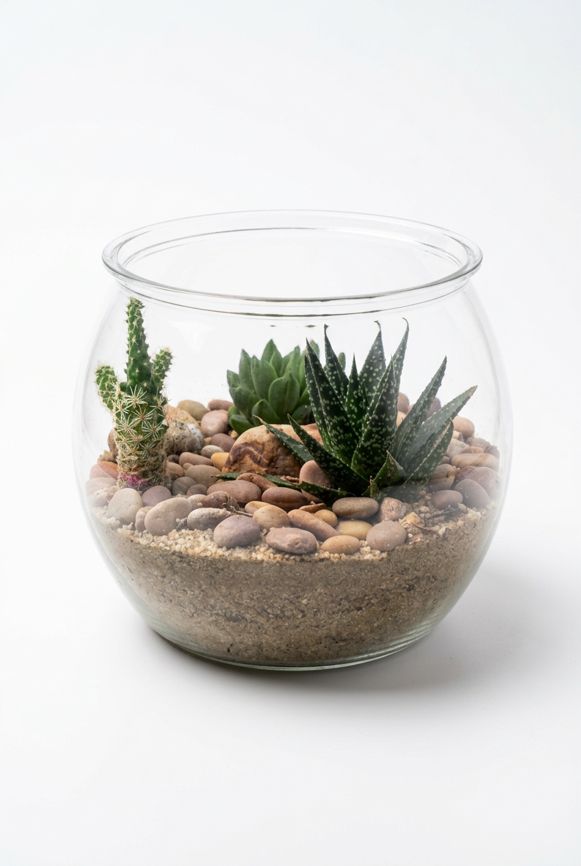 Plastic Planted Terrarium 17cm
