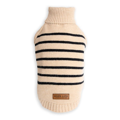 DLWN Polo-Neck Striped Pullover