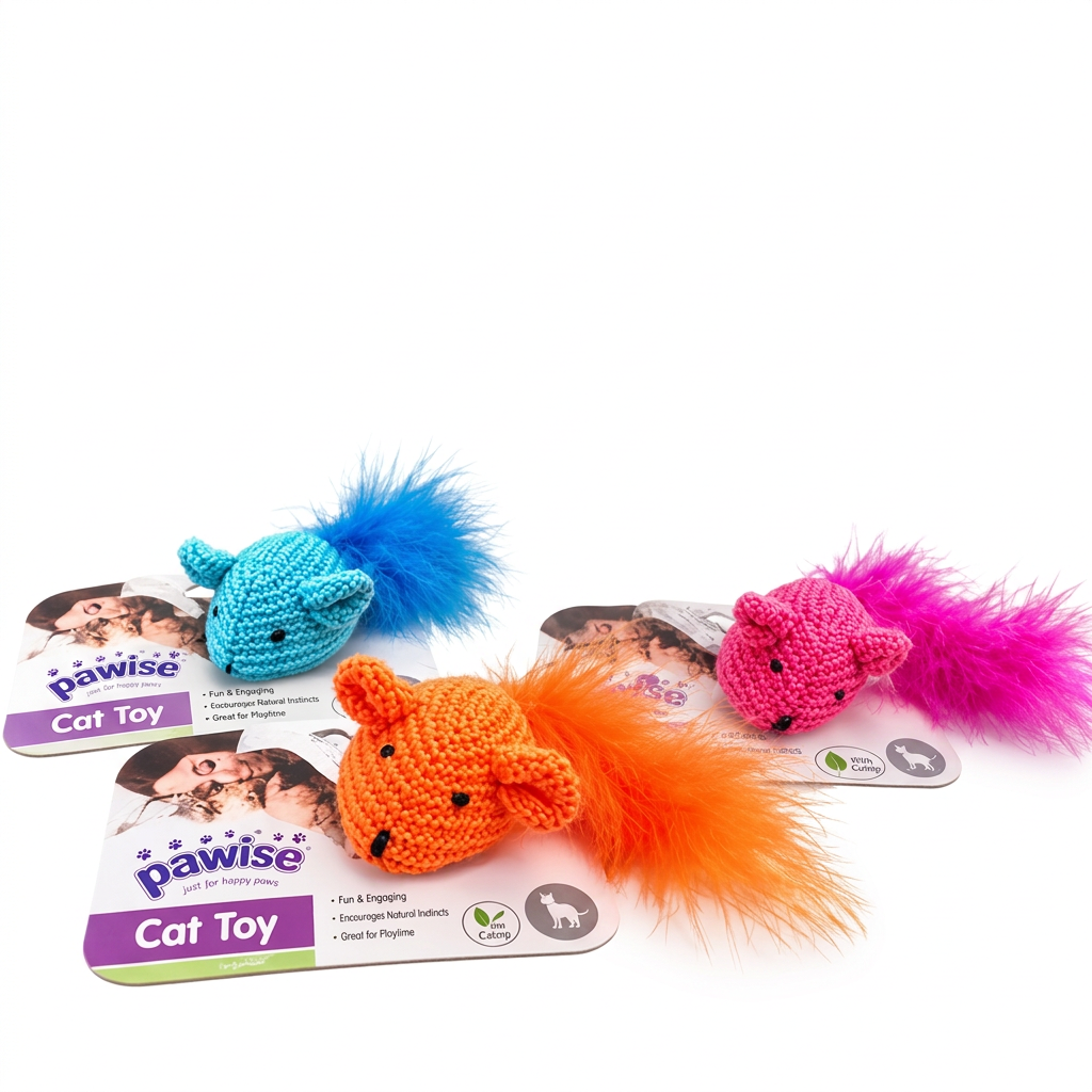Pawise Wool Mice Toy