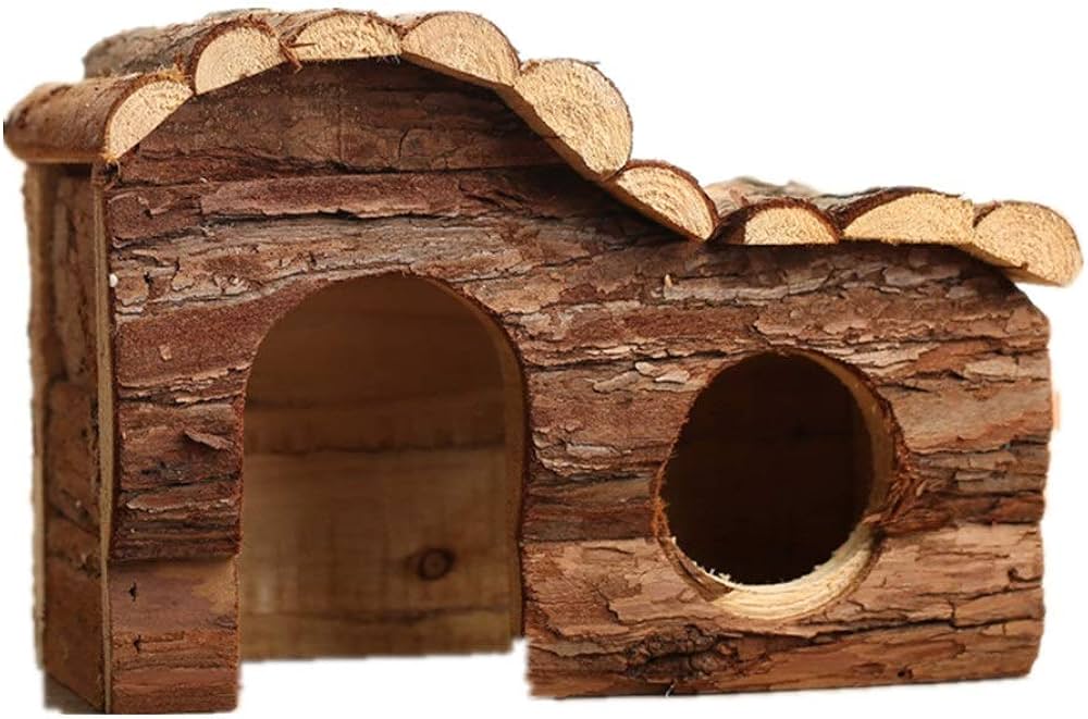 Wooden Hamster House - Curved Roof