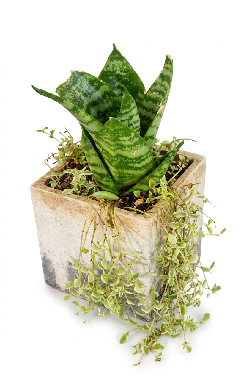 Dwarf Snake Plant With Trailing Foliage L26