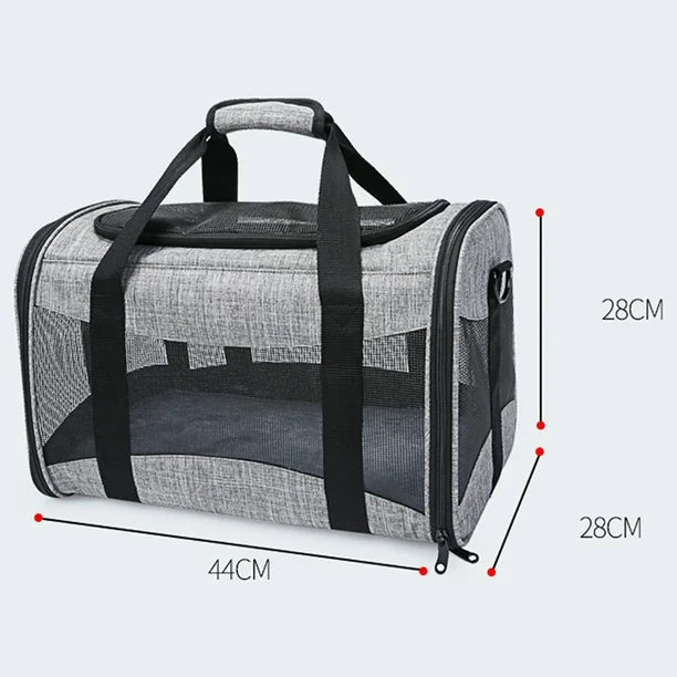 Pet Carrier Bag With cushion - Grey