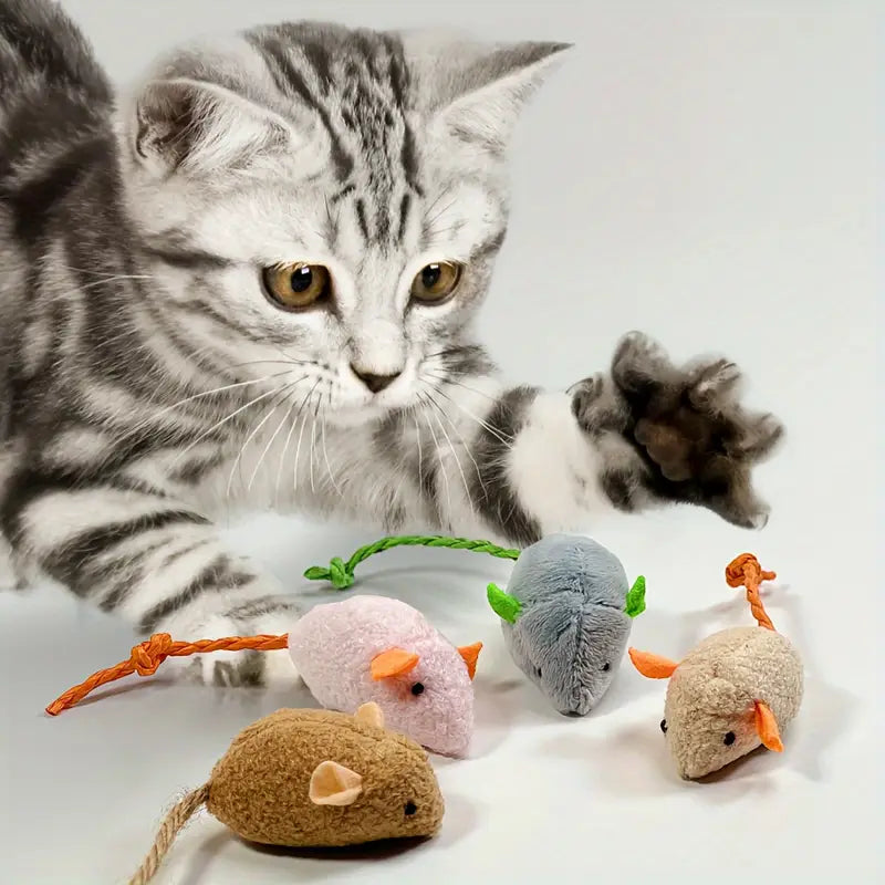 10pc Random Color Cat Mice Toys ( Color Varies*)