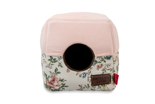 Cat's Life Cat Cube Floral Pink