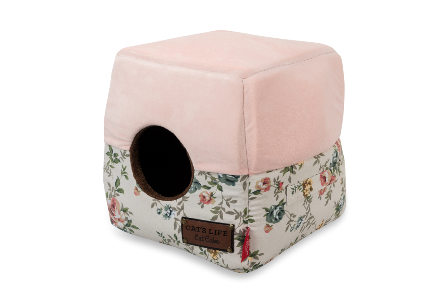Cat's Life Cat Cube Floral Pink