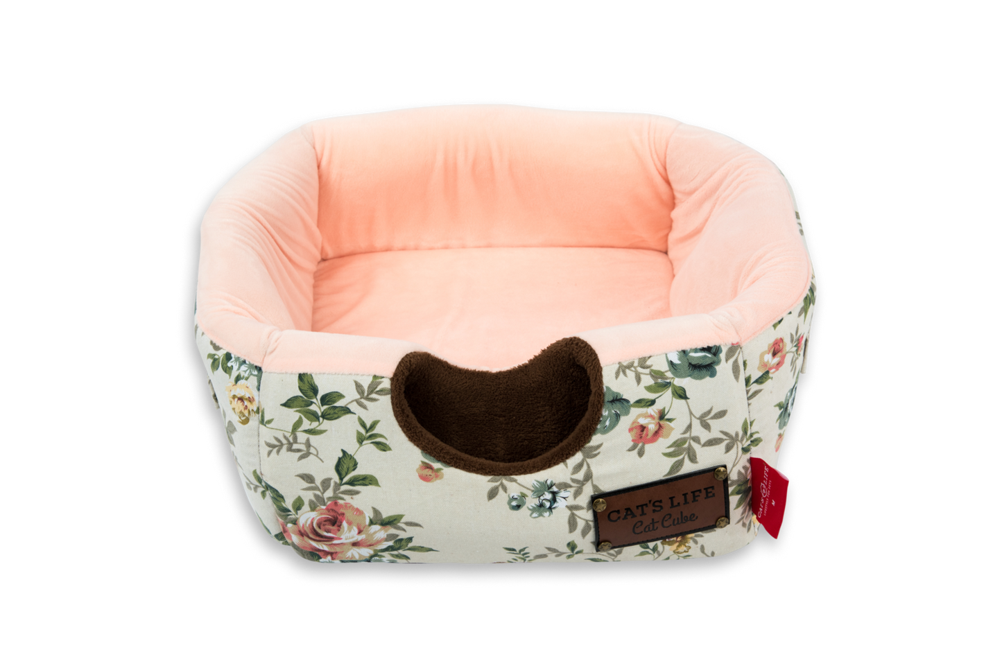 Cat's Life Cat Cube Floral Pink