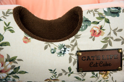 Cat's Life Cat Cube Floral Pink