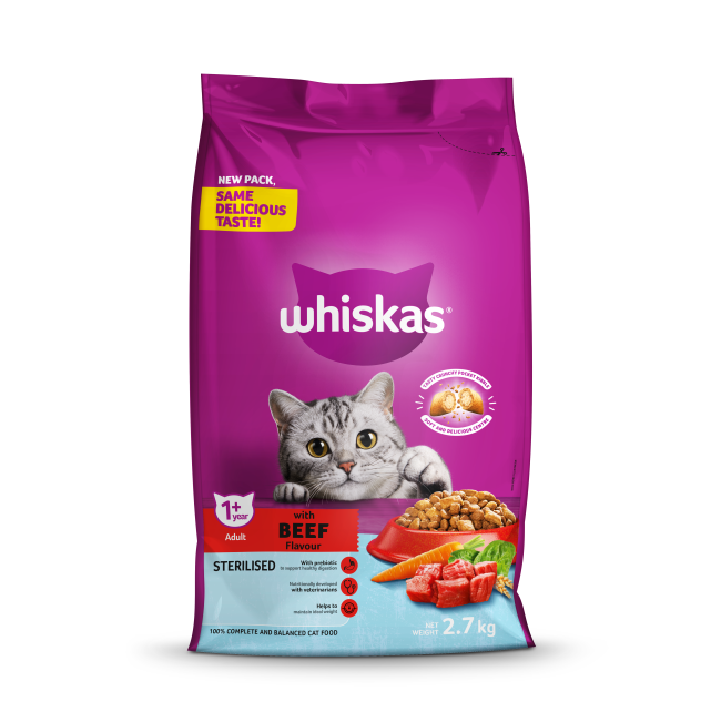 Whiskas Sterilised Adult - Beef 2.7kg