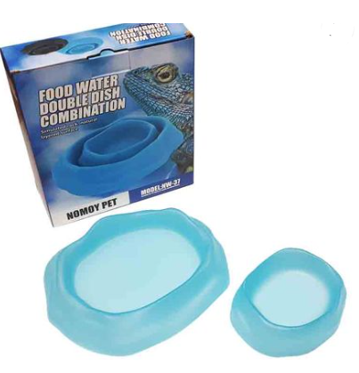 Reptile Food/Water Double Dish Combination