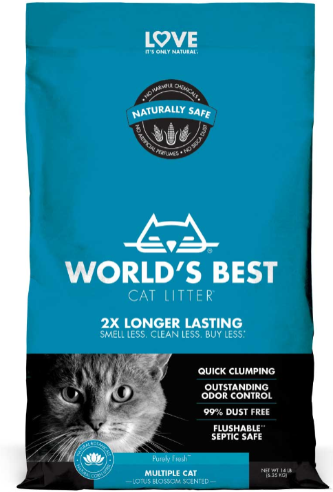 Worlds Best Cat Litter Lotus Blossom Blue 12.7kg