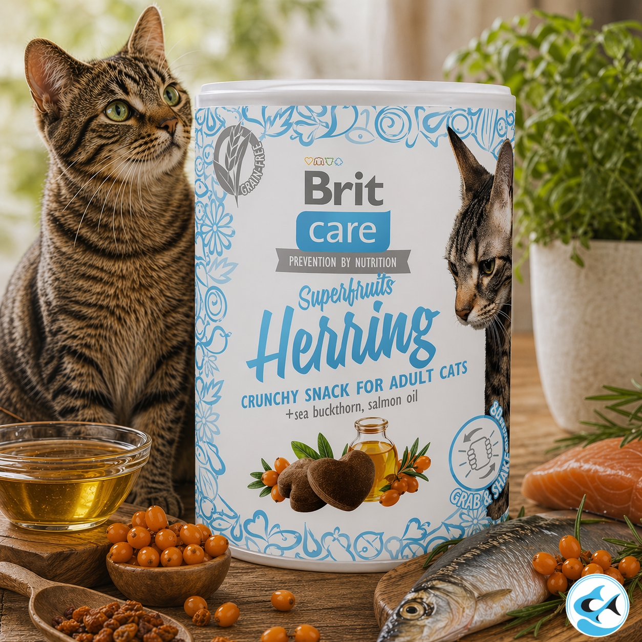 Brit Care Superfruits Herring Snack Sterilised Cats 100g