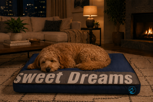Dog's Life Sweet Dreams Cushion - Blue