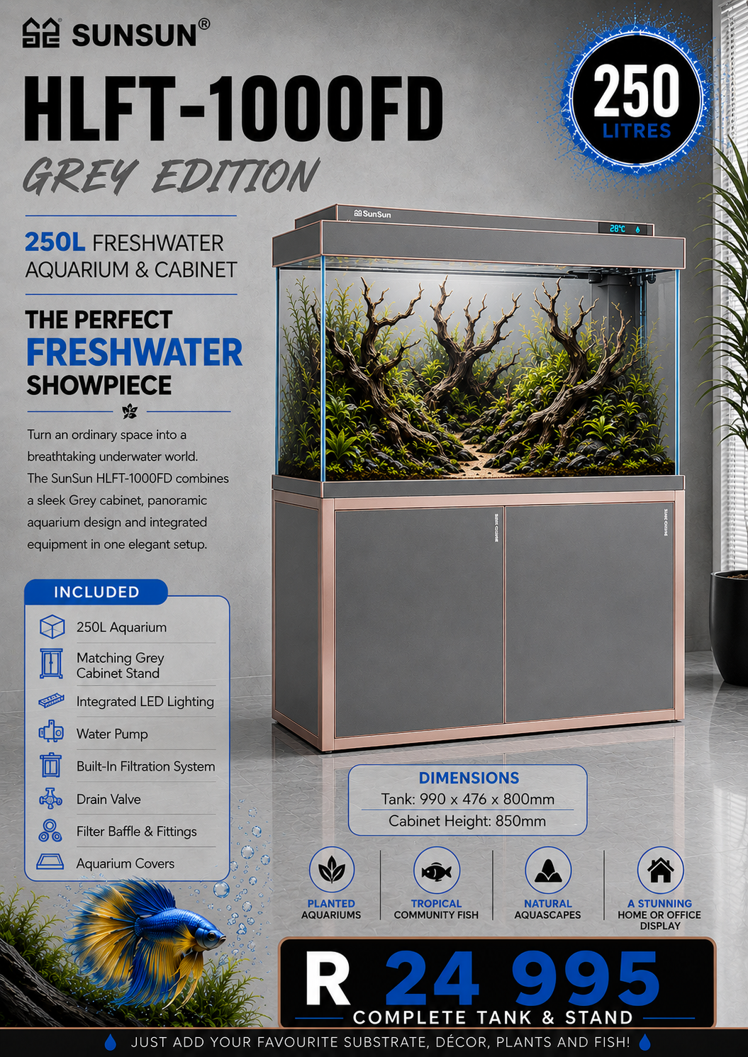 SunSun Aquarium Tanks - IN STORE ONLY